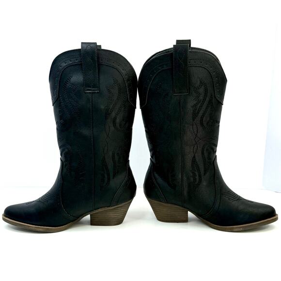 Sugar Women's Tammy Western Cowboy Boots Size 8 M Black NWT AND BOX - Picture 1 of 8